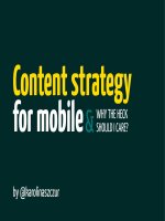 Content strategy for mobile and why should you care