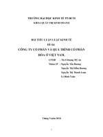 Công ty cổ phần và quá trình cổ phần hóa ở việt nam