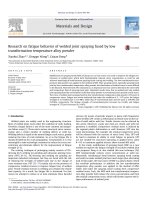 research on fatigue behavior of welded joint spraying fused by low transformation temperature alloy powder