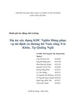Đánh giá tác động môi trường Dự án xây dựng Khu Dân Cư Nghĩa Dũng phục vụ tái định cư đường bờ Nam sông Trà Khúc, Tp Quãng Ngãi