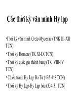 Các thời kỳ và thành tựu văn minh Hy Lạp cổ đại