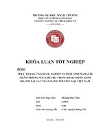 Thực trạng ứng dụng nghiệp vụ phái sinh ngoại tệ nhằm phòng ngừa rủi ro trong hoạt động kinh doanh tại các ngân hàng thương mại việt nam