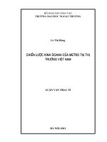 Luận án  : Chiến lược kinh doanh của metro tại thị trường việt nam