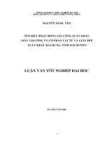 tìm hiều hoạt động gia công xuất khẩu giấy tại công ty cổ phần vật tư và giầy dép xuất khẩu hải hưng, tỉnh hải dương