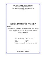 Lợi nhuận và một số biện pháp tài chính nhằm nâng cao lợi nhuận tại ngân hàng Đông Á