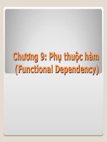 Chương 9 Phụ thuộc hàm (Functional Dependency)