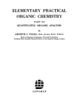 vogel elementary practical organic chemistry - part 3 - elementary quantitative organic analysis