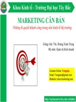 marketing căn bản chương 5 phân đoạn lựa chọn định vị thị trường