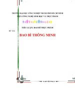 Báo cáo bao bì:  bao bì thông minh