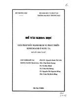 giải pháp đẩy mạnh dịch vụ phát triển kinh doanh ở nước ta