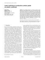 laser sintering of conductive carbon paste on plastic substrate