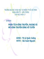 Seminar: Phân tích kênh truyền, Fading và mô hình truyền sóng vô tuyến