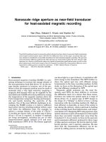 nanoscale ridge aperture as near field transducer for heat assisted magnetic recording