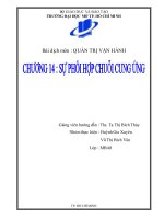 bài dịch sự phối hợp chuỗi cung ứng
