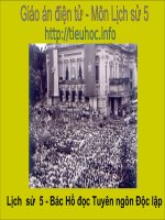 lịch  sử  5 - bác hồ đọc tuyên ngôn độc lập