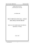 Khoá luận Tối ưu hoá thiết kế anten loga chu kỳ bằng thuật toán di truyền