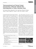thermomechanical and thermal contact characteristics of bismuth telluride films electrodeposited on carbon nanotube arrays
