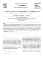 controlled synthesis of α fe2o3 nanorods and its size dependent optical