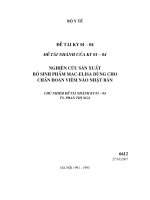 Nghiên cứu sản xuất bộ sinh phẩm MĐC  ELISA dùng cho chẩn đoán viêm não Nhật Bản