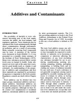Additives and contaminants 1 - Principle of food chemistry