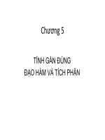 chương 5 tính gần đúng đạo hàm và tích phân