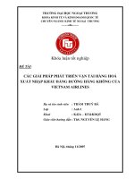 Các giải pháp phát triển vận tải hàng hóa xuất nhập khẩu bằng đường hàng không của vietnam airlines