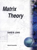 Matrix theory   d  lewis (world, 1991) WW