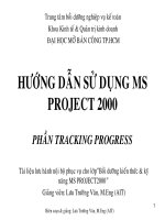 Hướng dẫn sử dụng MS Project 2000 Phần Tracking Progress