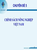 chính sách nông nghiệp việt nam
