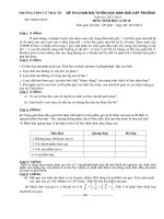 Đề và đáp án thi học sinh giỏi lớp 10 lý thái tổ môn SInh học năm 2014