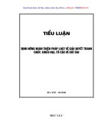 Định hướng hoàn thiện pháp luật về giải quyết tranh chấp, khiếu nại, tố cáo về đất đai