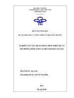 Nghiên cứu xây dựng phần mềm thiết kế và mô phỏng hình ảnh vải dệt kim đan ngang