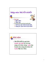 BÀI GIẢNG NHẬP MÔN TRUYỀN KHỐI