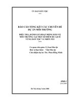 Điều tra, đánh giá hoạt động bảo vệ môi trường tại một số điểm du lịch vùng dân tộc và miền núi   kỷ yếu dự án môi trường