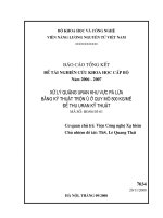 Xử lý quặng uran khu vực pà lừa bằng kỹ thuật trộn ủ ở quy mô 500kg quặng mẻ để thu uran kỹ thuật