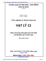 600 câu hỏi trắc nghiệm vật lý thầy dân 2014