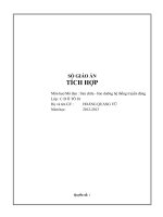 Sổ giáo án tích hợp: Sửa chữa - bảo dưỡng hệ thống truyền động