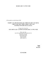 nghiên cứu phương pháp, quy trình tổ chức xây dựng chiến lược phát triển khoa học và công nghệ việt nam giai đoạn 2011-2020