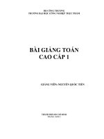 Bài giảng toán cao cấp a1