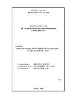 Nghiên cứu công nghệ phục hồi vành lăn máy rửa quặng apatít