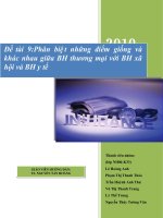phân biệt những điểm giống và khác nhau giữa bh thương mại với bh xã hội và bh y tế