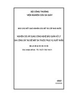 Nghiên cứu áp dụng công nghệ bảo quản xử lý gia công cải tạo về mặt da thuộc phục vụ xuất khẩu