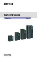 Siemens MICROMASTER 430