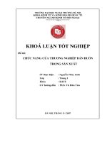 chức năng của thương nghiệp bán buôn trong phục vụ sản xuất