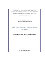 Khuôn khổ lạm phát mục tiêu có phù hợp với việt nam hay không