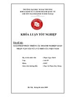 Giải pháp phát triển các doanh nghiệp giao nhận vận tải vừa và nhỏ của Việt Nam