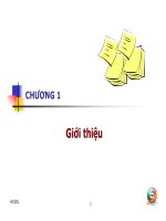 Chương 1 Giới thiệu Hệ cơ sở dữ liệu