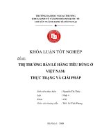 Khóa luận tốt nghiệp: Thị trường bán lẻ hàng tiêu dùng ở Việt Nam: thực trạng và giải pháp