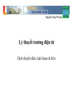 Dịch chuyển điện, luật Gauss & đive