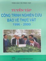 TUYỂN TẬP CÔNG TRÌNH NGHIÊN CỨU BẢO VỆ THỰC VẬT